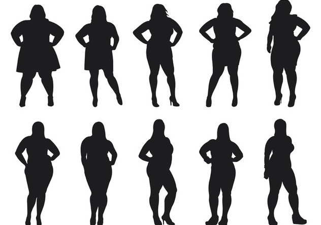 632x443 Fat Women Silhouettes Vector Free Vector Download 381191 Cannypic