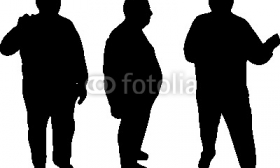 280x168 Fat Man Silhouette Clipart
