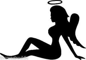 300x209 Angel Girl Mudflap Girl Silhouette Decal Trucker Ebay