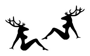 300x186 Trucker Girl Buck Deer Vinyl Decal Sticker Hunting Gun Truck Jeep