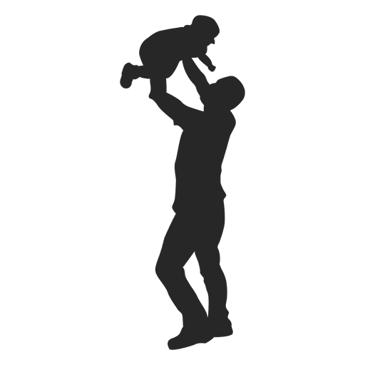 512x512 Father Playing With Child Silhouette