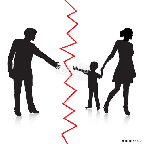 500x500 Silhouette Of A Man Reaching To His Young Child, But The Mother
