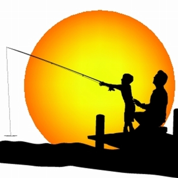 350x350 Father And Son Fishing