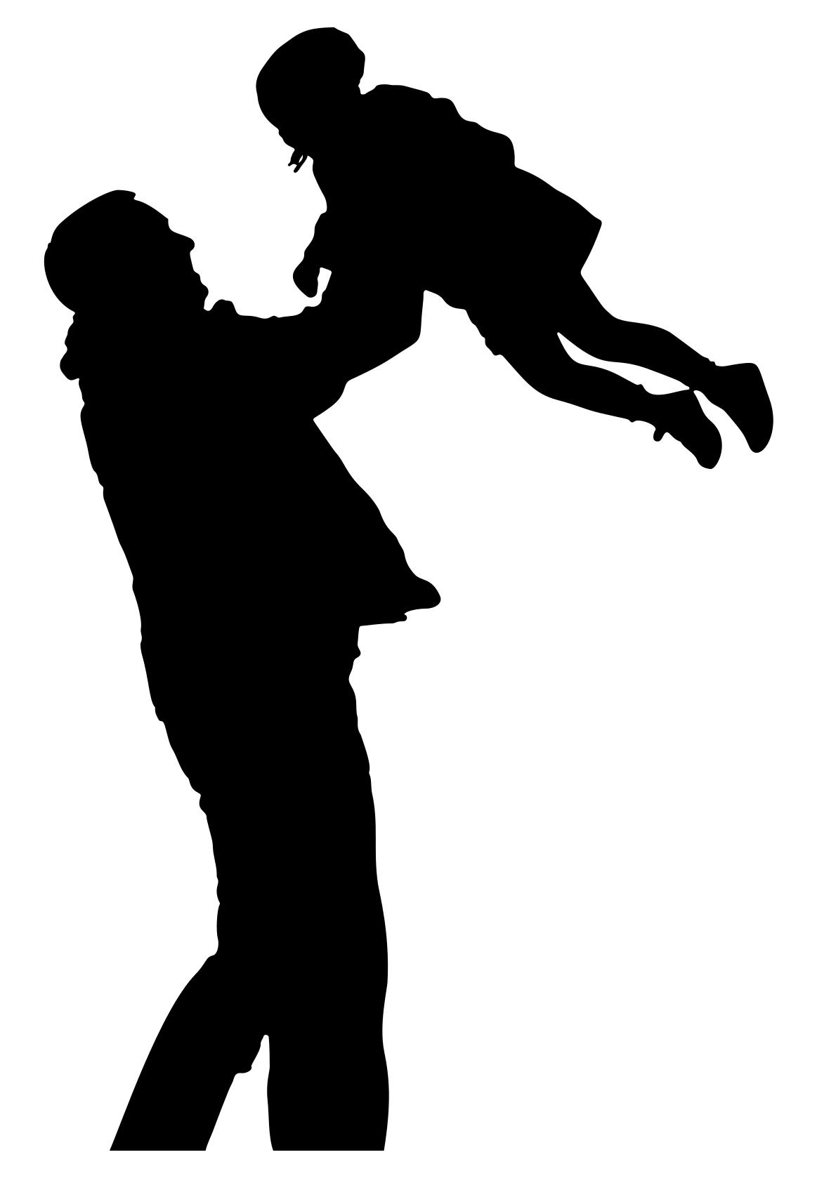 1163x1678 Father Playing With Daughter Silhouette Clipart