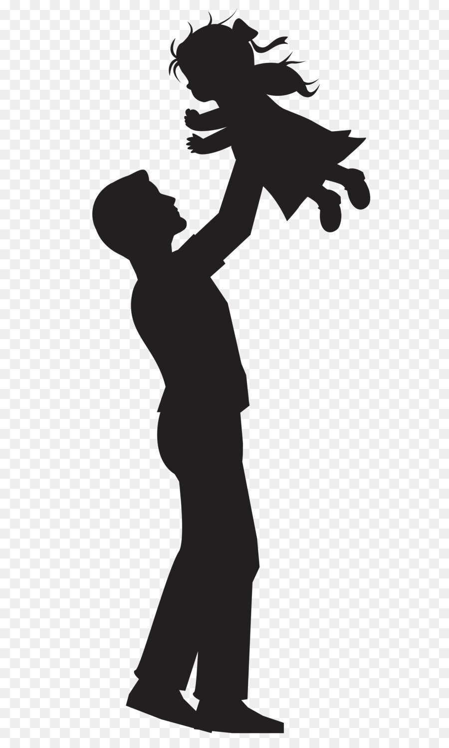 900x1500 Silhouette Father Daughter Clip Art