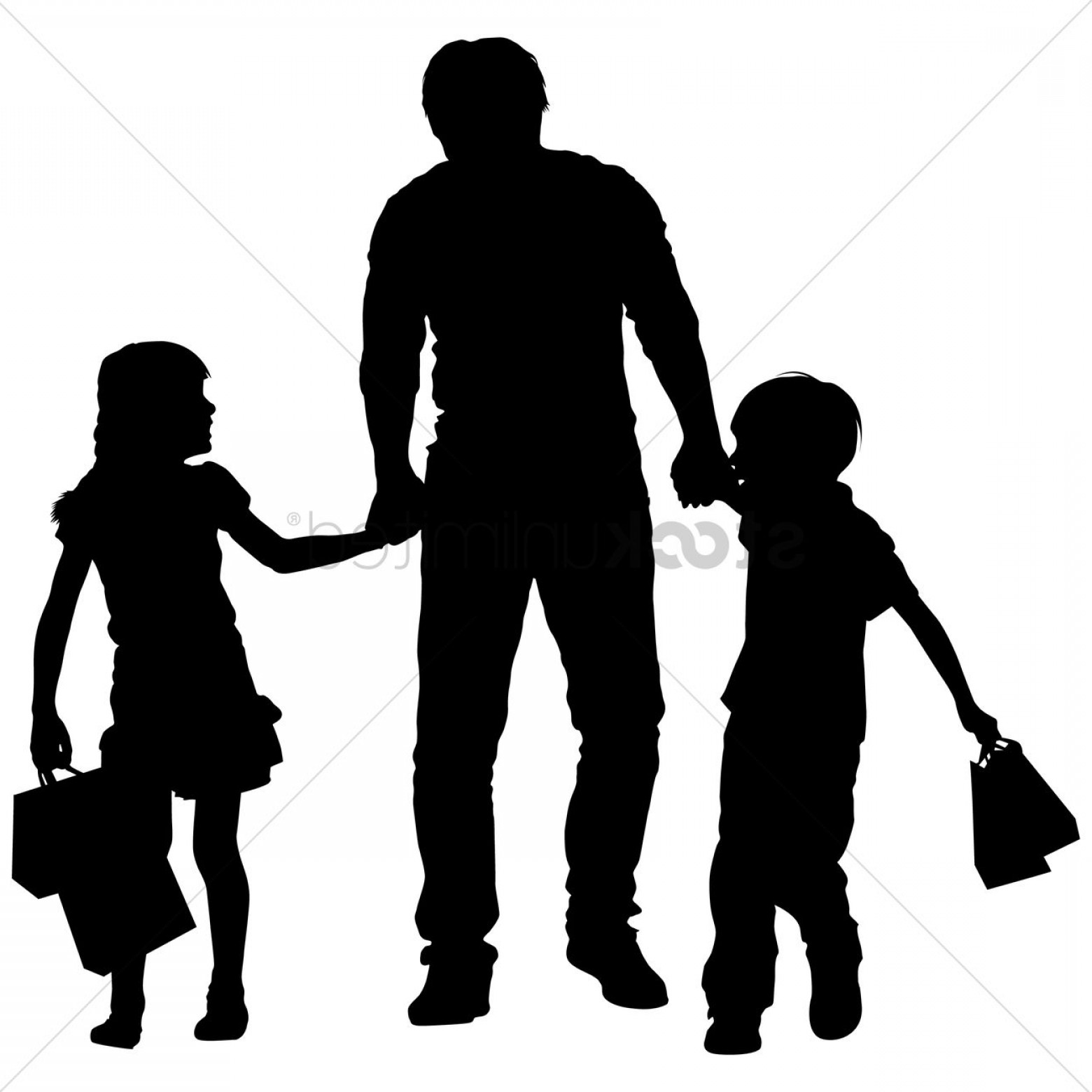 1560x1560 Silhouette Of A Father And Kids Shopping Sohadacouri