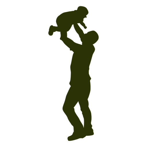 512x512 Father Picking Son Silhouette