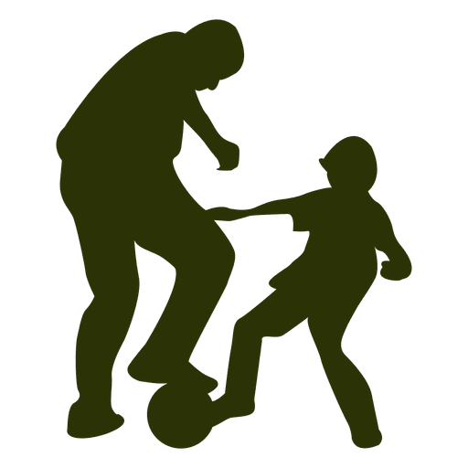 512x512 Father Son Playing Football Silhouette