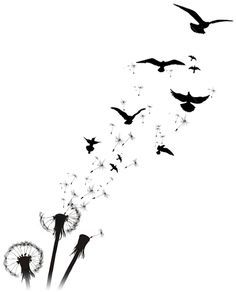 236x292 Dandelion To Birds Tattoo Design