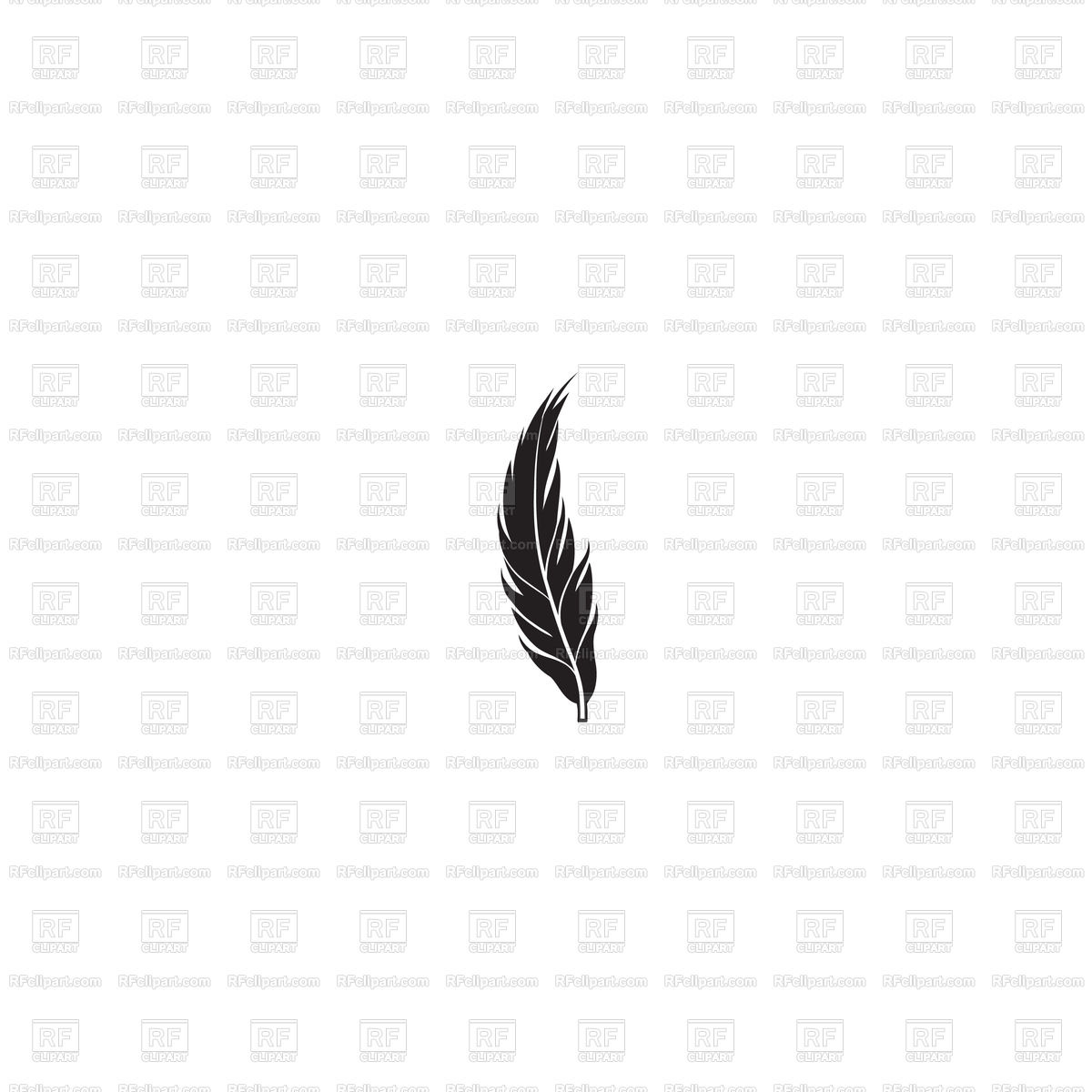 1200x1200 Feather Silhouette Royalty Free Vector Clip Art Image