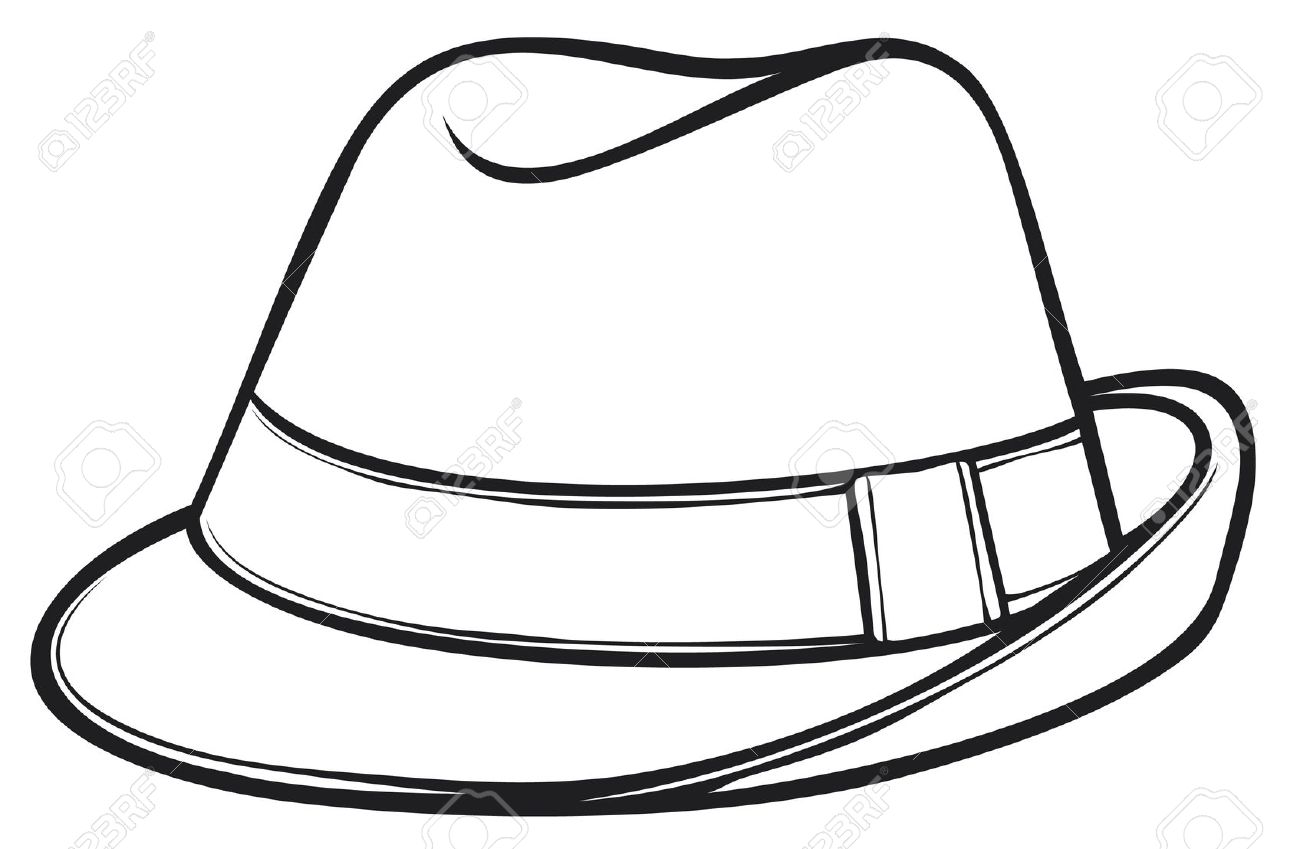 1300x849 White Fedora Clip Art