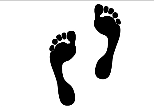 501x352 Free Foot Print Silhouette Clip Art
