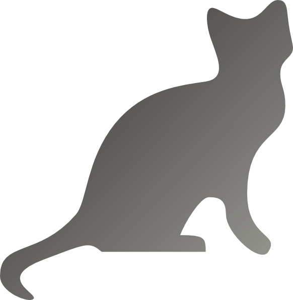 582x596 Grey Cat Silhouette Clip Art