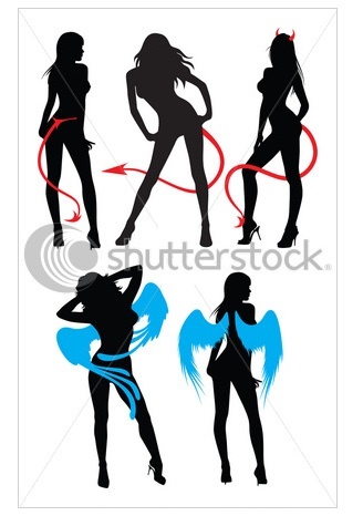 Female Angel Silhouette