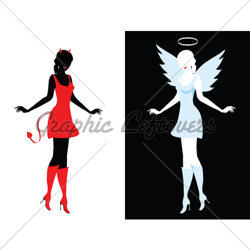 500x500 Devil And Angel Gl Stock Images
