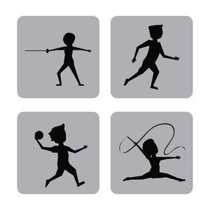 300x300 Female Sports Royalty Free Vectors