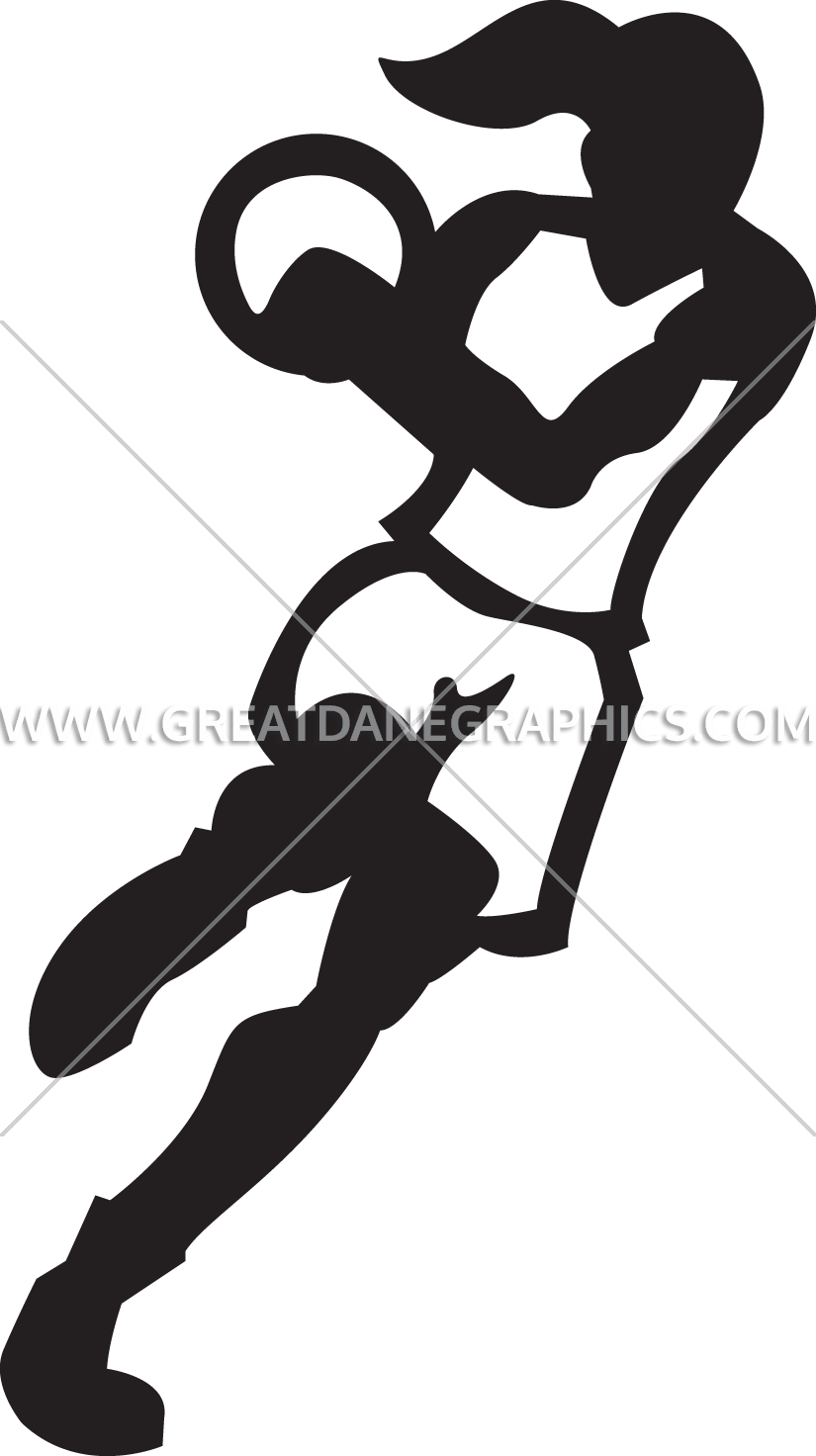 825x1472 Female Basketball Player Production Ready Artwork For T Shirt