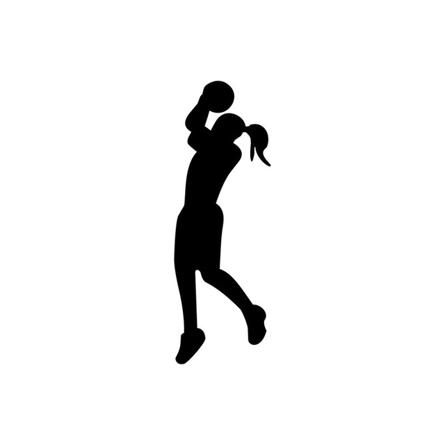 640x640 4.713.7cm Interesting Women's Basketball Player Of Car Stickers