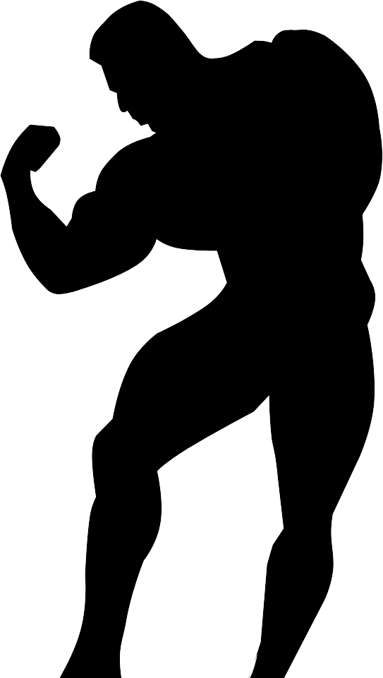 543x961 Female Bodybuilder Silhouette Clipart