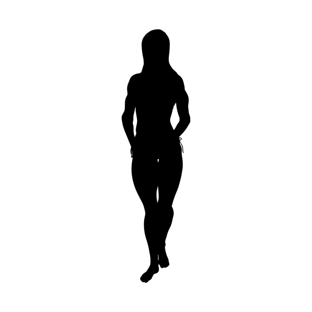 630x630 Limited Edition. Exclusive Female Bodybuilder Silhouette