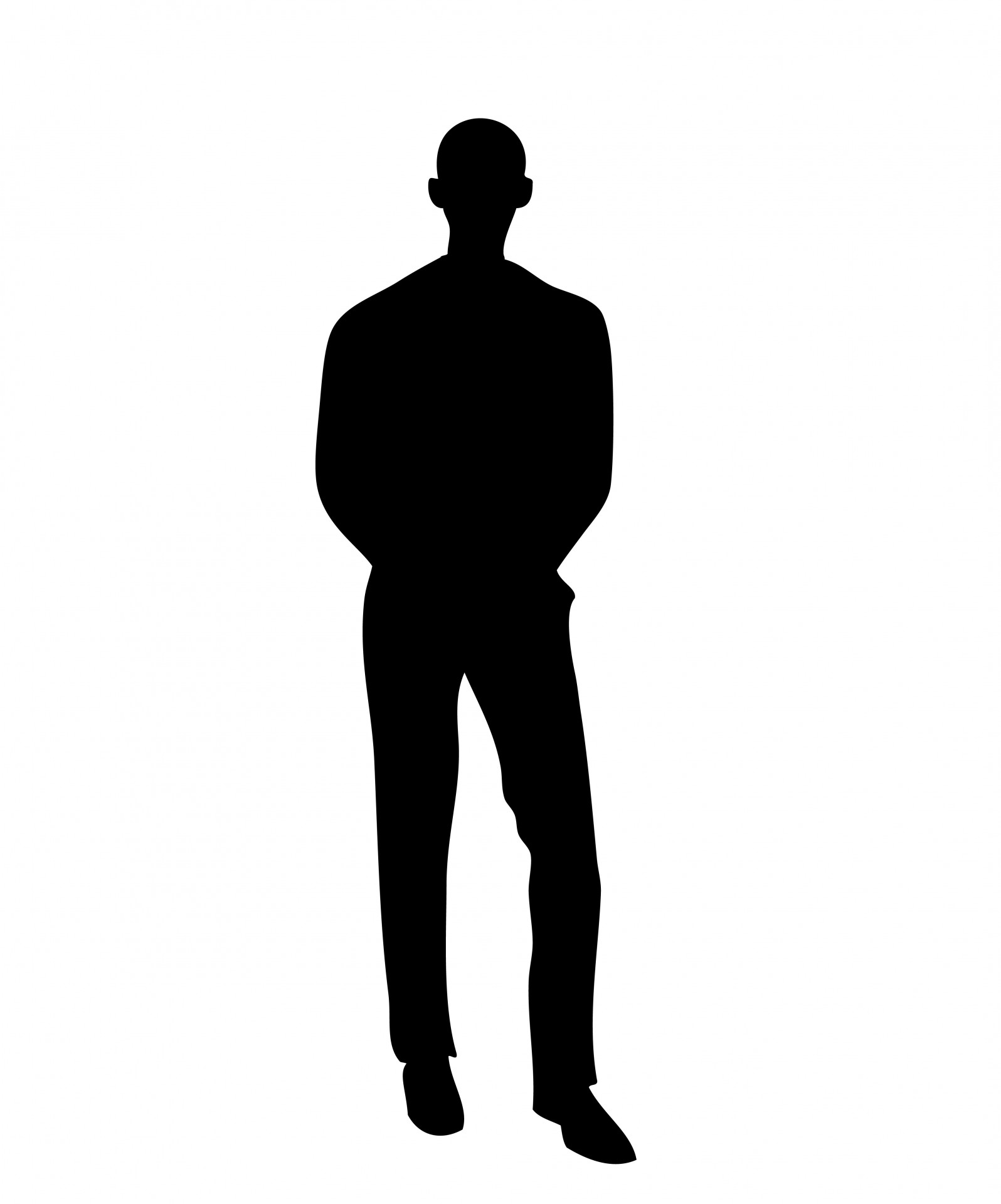 1596x1920 Man In Black Silhouette Free Stock Photo
