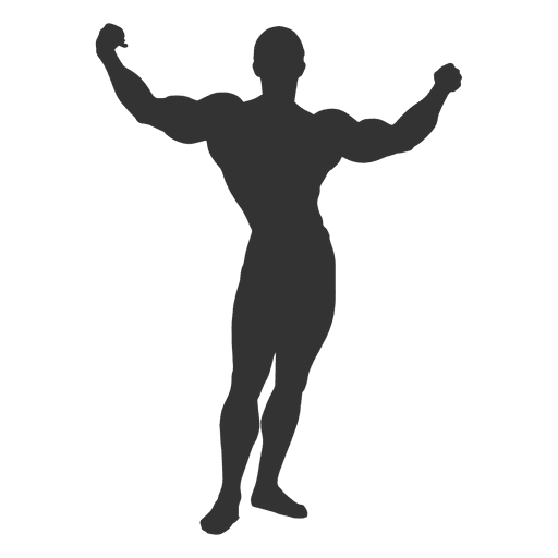512x512 Bodybuilder Crucifix Pose Silhouette