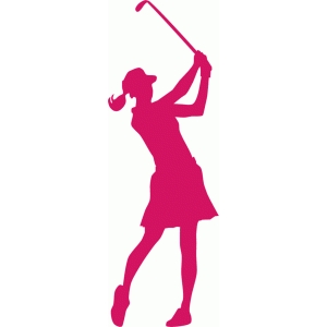 300x300 Female Golfer Silhouette Silhouette Design, Silhouettes And Svg File