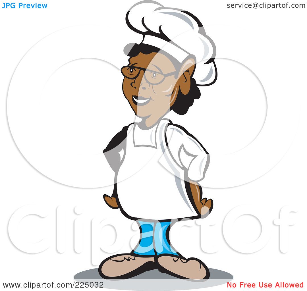 1080x1024 Royalty Free (Rf) Clipart Illustration Of A Black Female Chef By