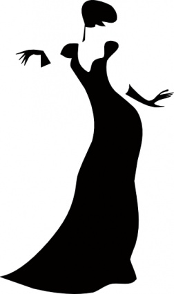 252x425 Black Dress Clipart Elegant Lady