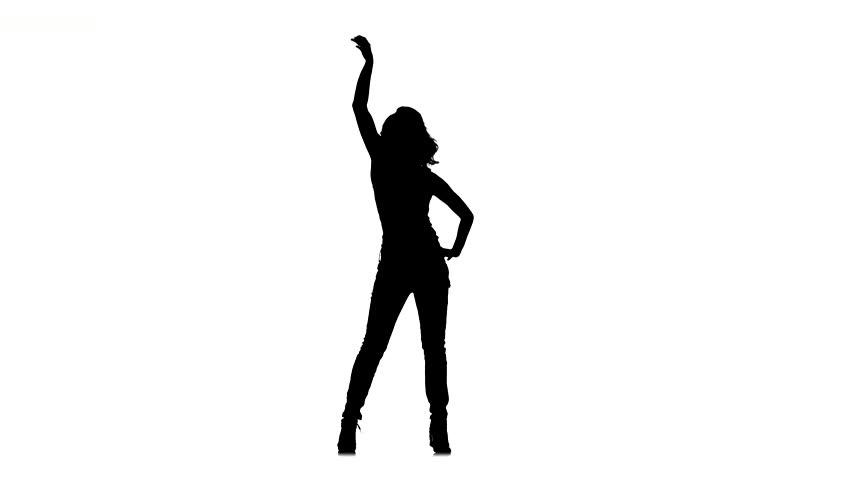 852x480 One Caucasian Woman Pole Dancer Dancing In Silhouette Studio