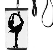 220x220 Winter Sport Female Skating Silhouette Hand Waving Flag 8x5 Inch
