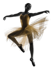 175x235 Woman Ballerina Ballet Dancer Dancing Silhouette Stock Photos