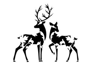 300x234 Male Amp Female Deer Durable 190mm Mylar 6, 8, 12 Stencil New