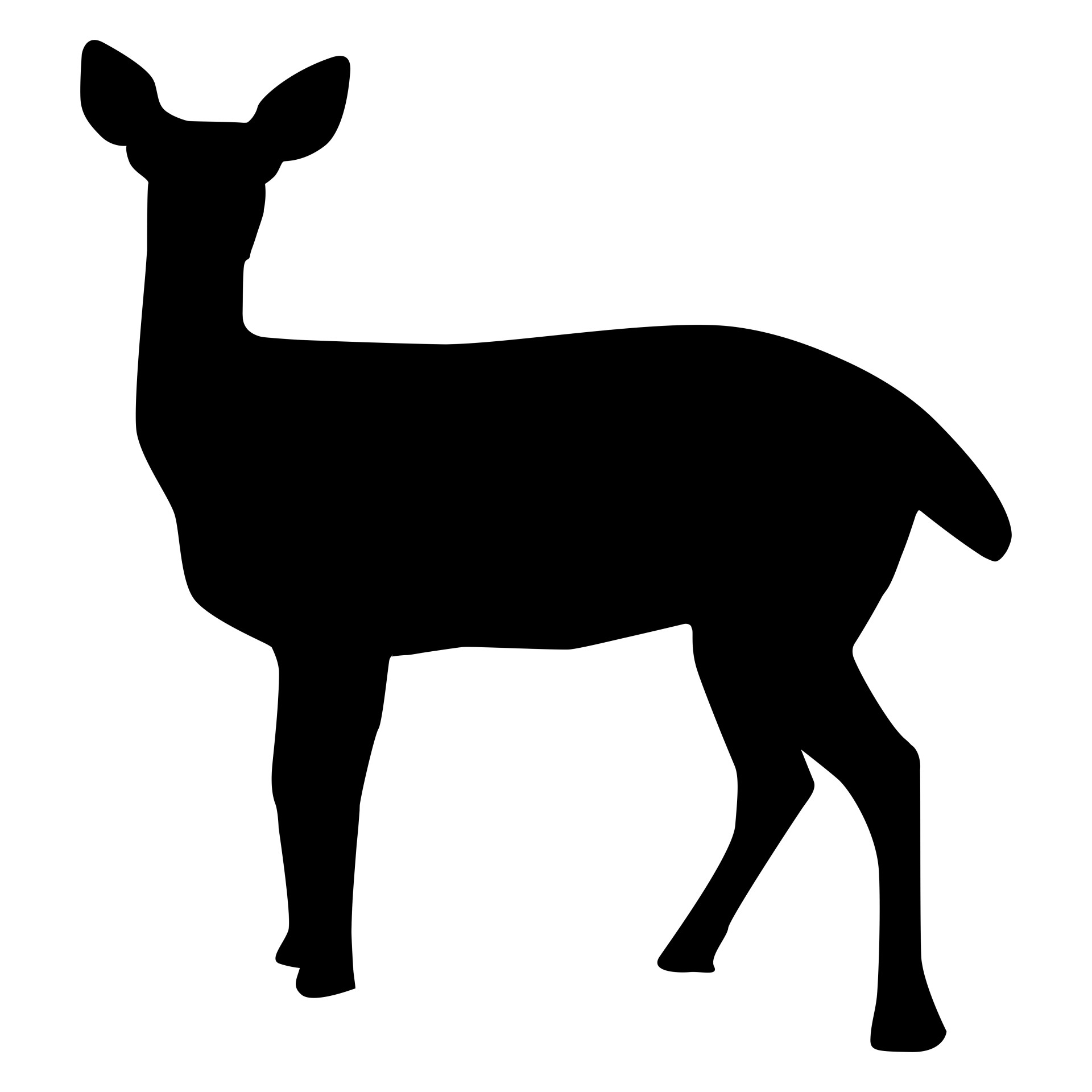 1920x1920 Silhouette Deer Free Stock Photo