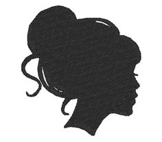 236x206 Face Silhouette Woman Stencil Template
