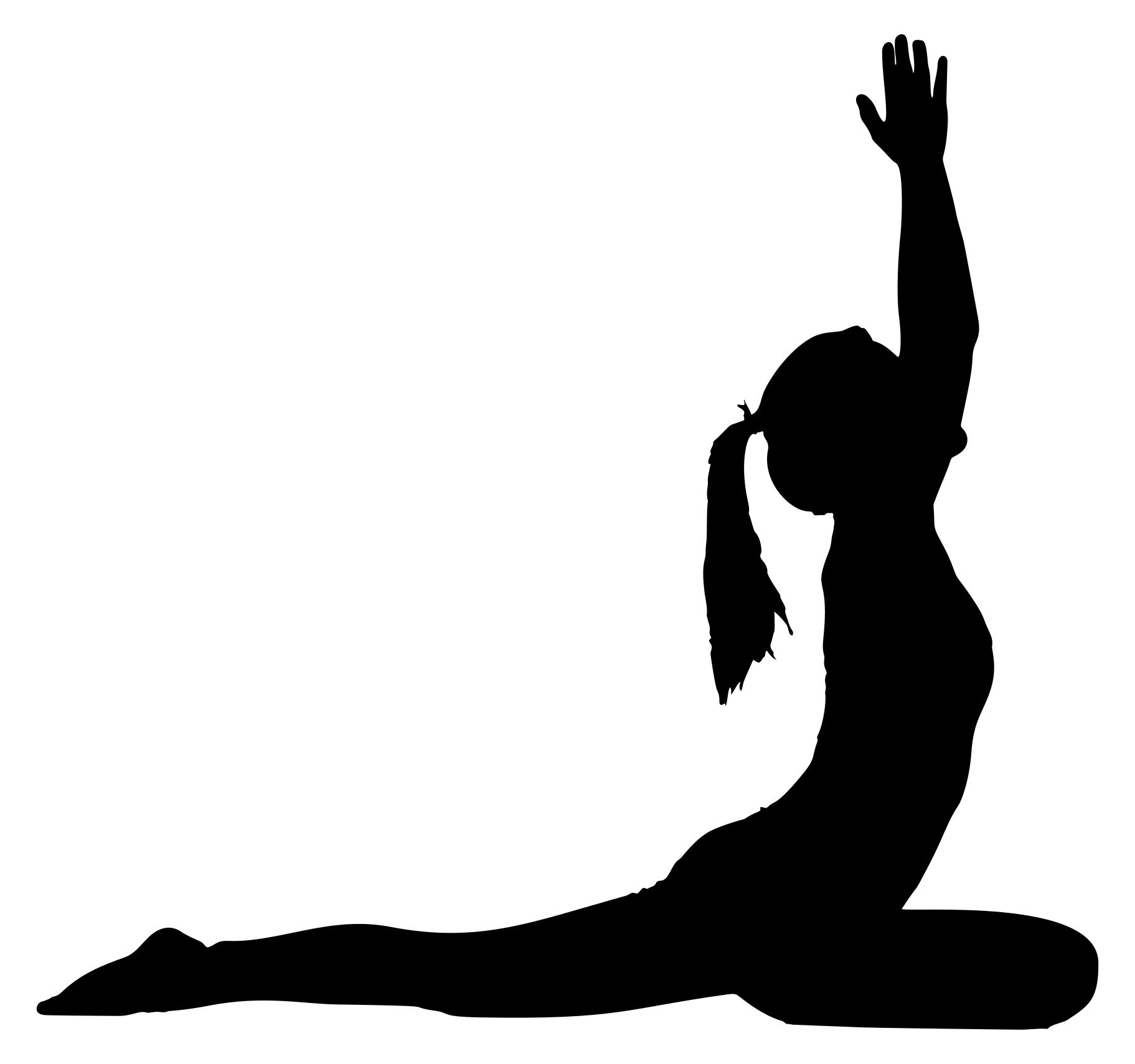 1823x1710 Female Yoga Pose Silhouette 27 Clipart