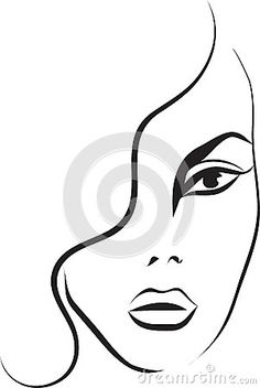 236x352 Woman Face Silhouette With Abstract Hair. Vector Girl