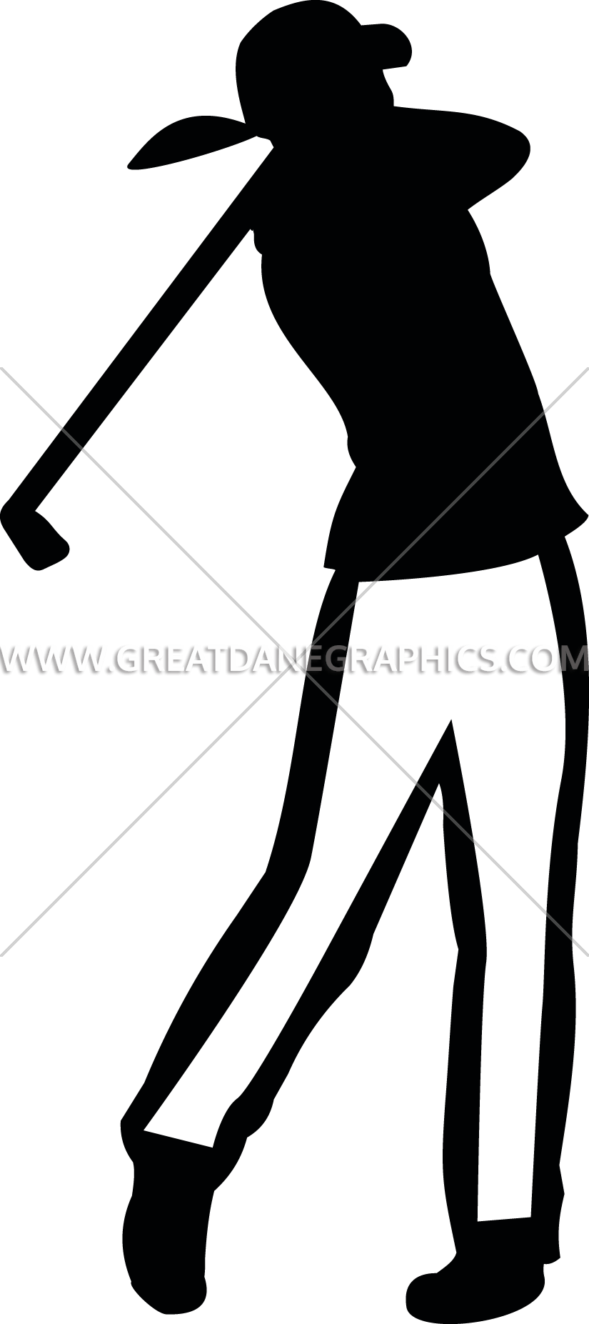 825x1853 Female Golf Swinger Production Ready Artwork For T Shirt Printing