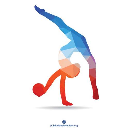 500x500 Silhouette Of A Female Gymnast Public Domain Vectors