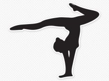 220x165 Gymnast Silhouette Clip Art Sport Silhouette Female Gymnast Doing