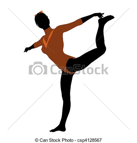 450x470 Female Gymnast Illustration Silhouette. Female Gymnast Art