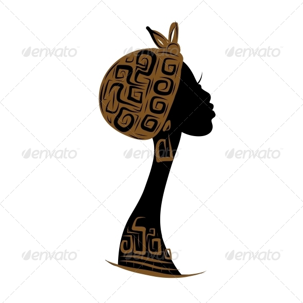 590x590 Female Head Silhouette By Kudryashka Graphicriver