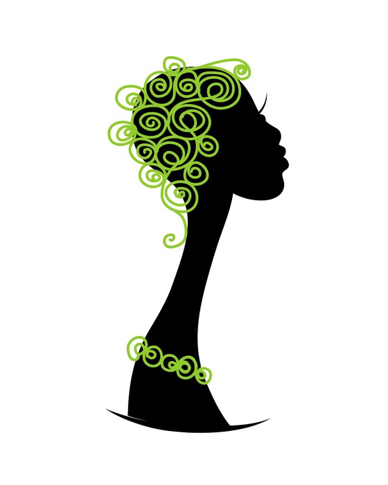 560x700 Female Head Silhouette For Your Design Wall Mural We