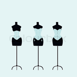 320x320 Classic Female Mannequin Silhouette Set Stock Vector Colourbox