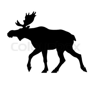 320x320 Silhouette Moose On Wood Background Stock Photo Colourbox