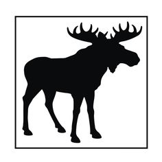 236x236 Moose Antlers Silhouette