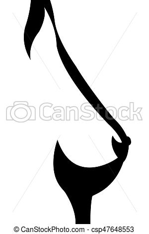 300x470 Illustration. Silhouette Of A Beautiful Elastic Female Stock