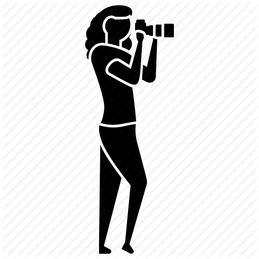 512x512 Camera Woman, Female Photographer, Photo Taking Pose, Photographer