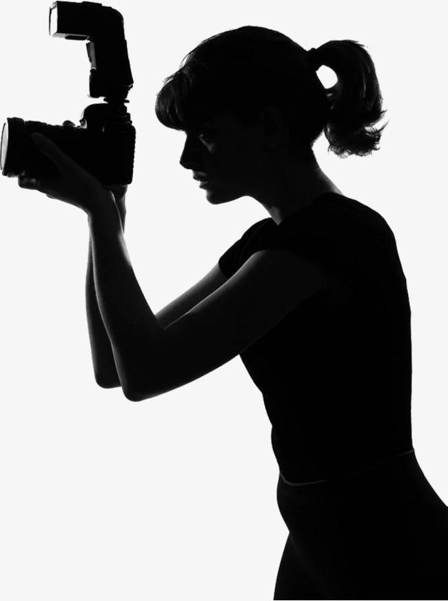 650x871 Female Photographer, Silhouette Photographer, Reporter Silhouette