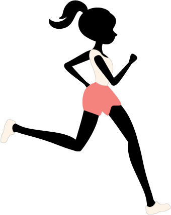 340x426 Clip Art Silhouette Female Runner Clipart
